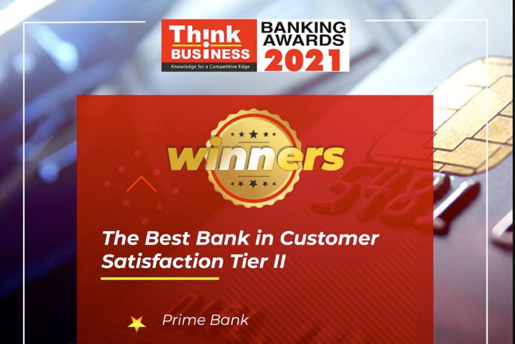prime bank awarded best bank in customer satisfaction
